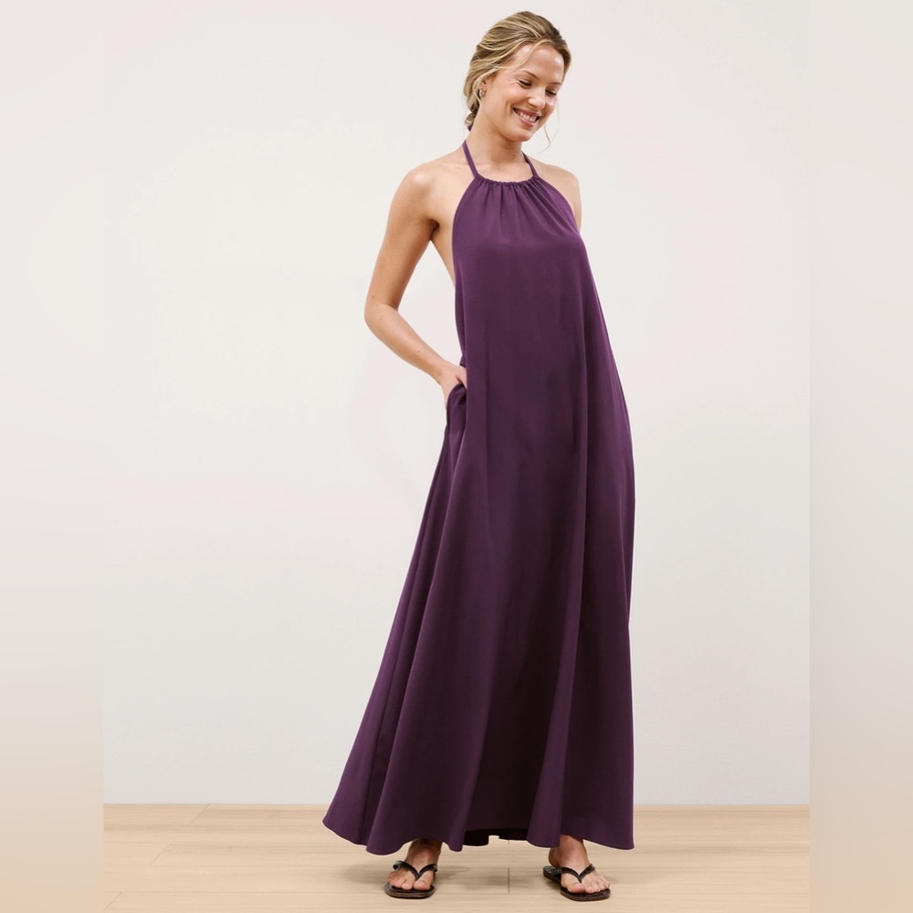BEYOND YOGA Go With The Flow Halter Dress XS